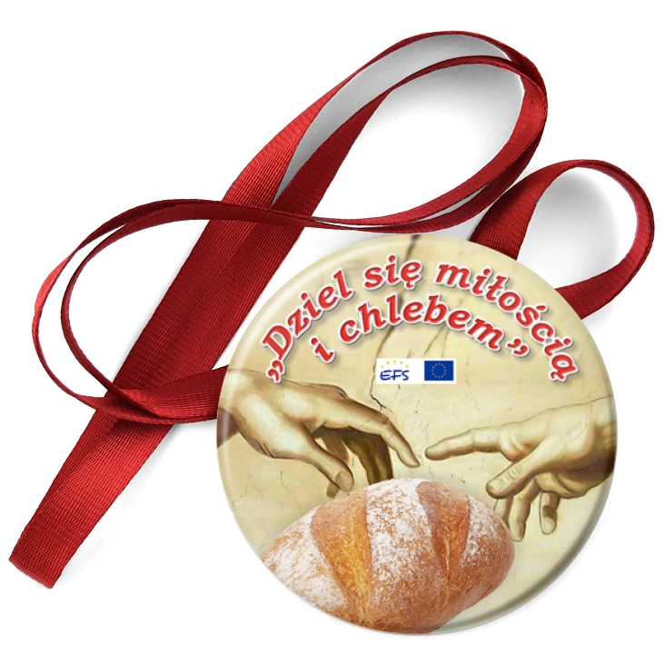przypinka medal Dziel się miłością i chlebem