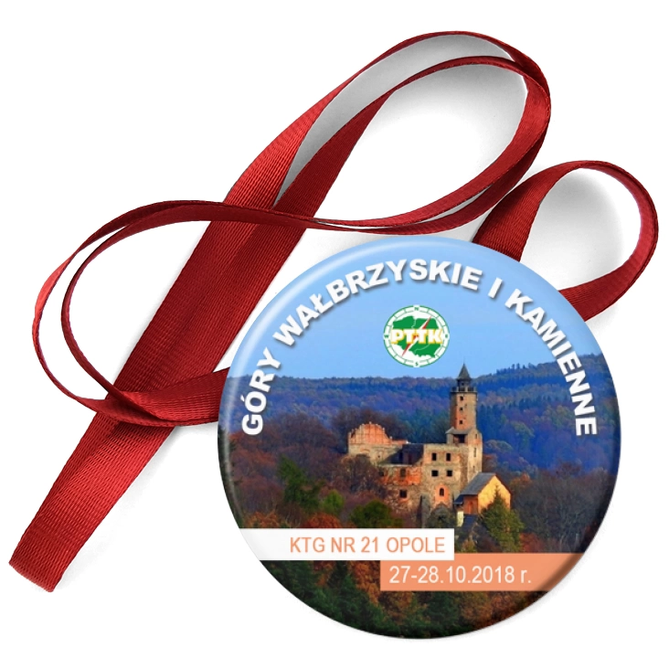 przypinka medal Góry Wałbrzyskie i Kamienne