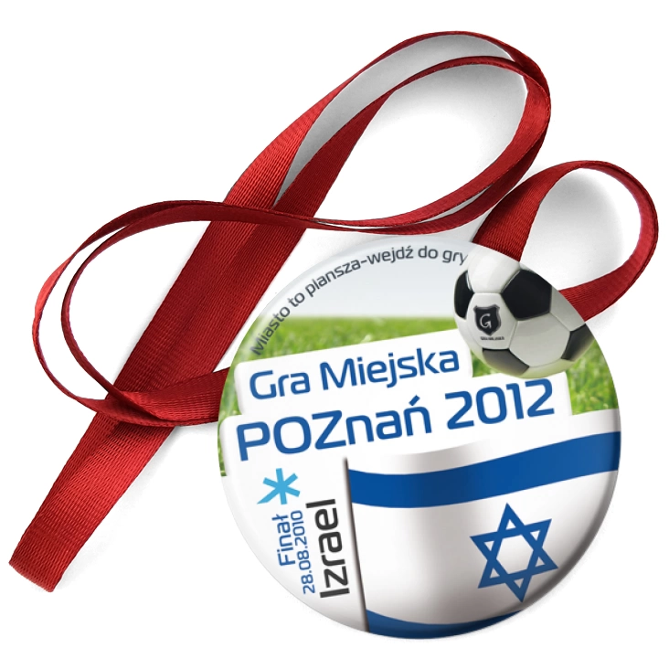 przypinka medal Gra Miejska - Poznań 2012 - Izrael