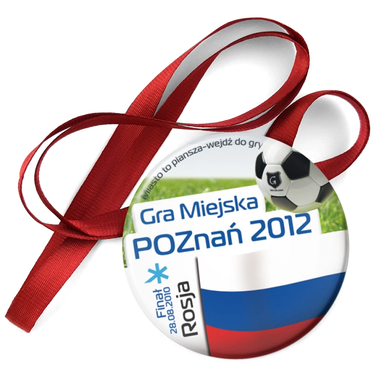 przypinka medal Gra Miejska - Poznań 2012 - Rosja