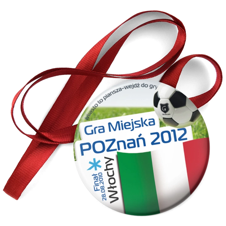 przypinka medal Gra Miejska - Poznań 2012 - Włochy