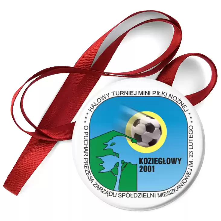 przypinka medal Halowy turniej mini piłki nożnej - Koziegłowy 2001