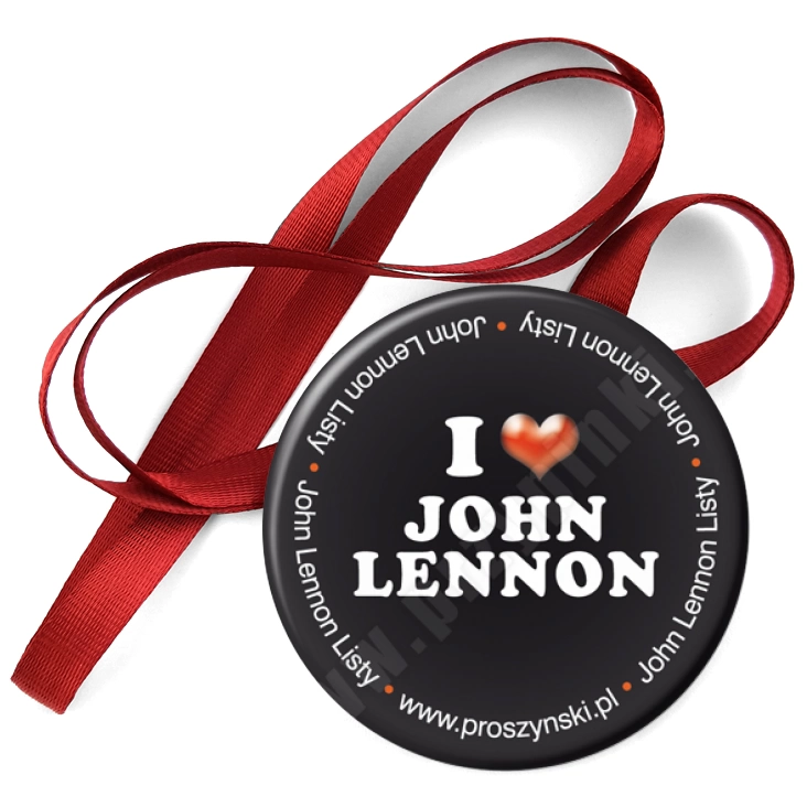 przypinka medal I love John Lennon