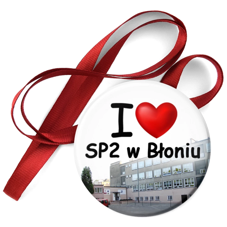 przypinka medal I love SP2 w Błoniu