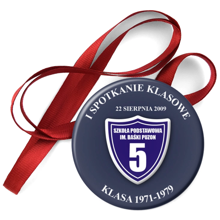 przypinka medal I spotkanie klasowe - SP im. Baśki Puzon