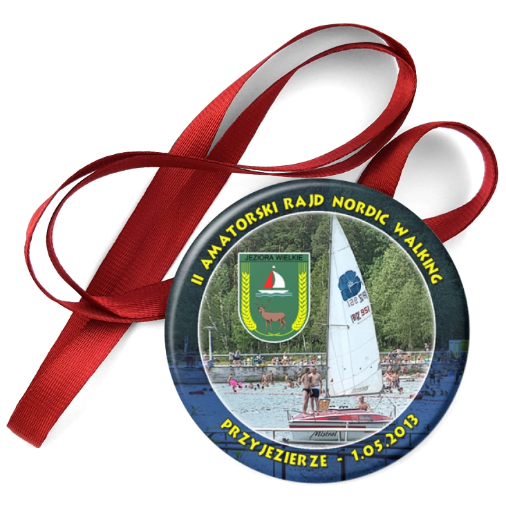 przypinka medal II Amatorski Rajd Nordic Walking