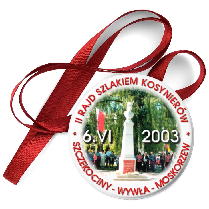przypinka medal II Rajd Szlakiem Kosynierów