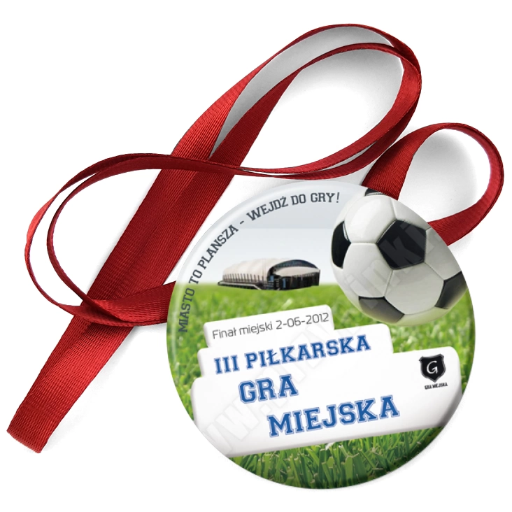 przypinka medal III Piłkarska Gra Miejska