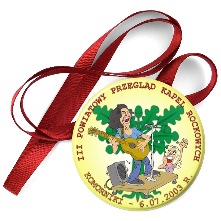 przypinka medal III Powiatowy Przegląd Kapel Rockowych