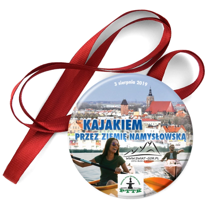 przypinka medal Kajakiem przez ziemię namysłowską