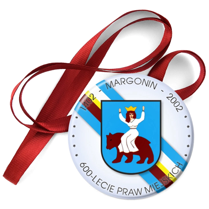 przypinka medal Margonin - 600-lecie Praw Miejskich 