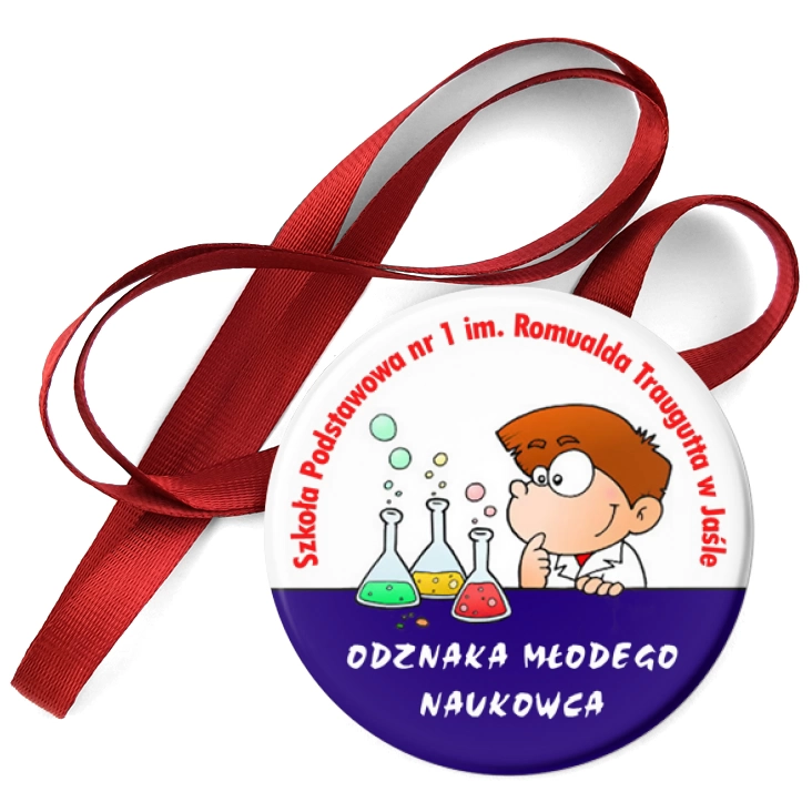 przypinka medal Odznaka Młodego Naukowca