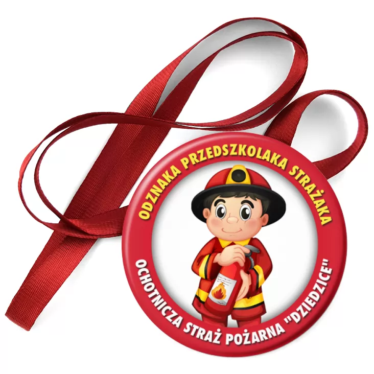 przypinka medal Odznaka Przedszkolaka Strażaka