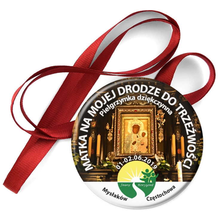 przypinka medal Pielgrzymka dziękczynna 2019