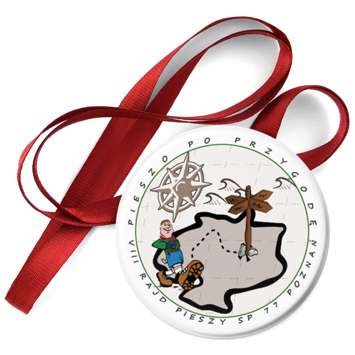 przypinka medal Pieszo po przygodę