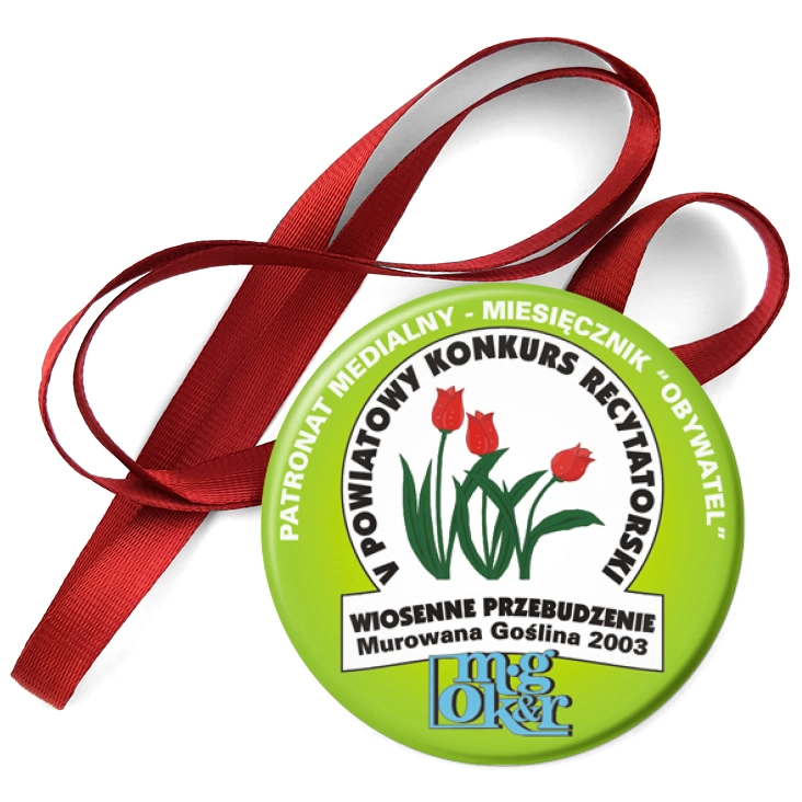 przypinka medal Powiatowy Konkurs Recytatorski - Wiosenne Przebudzenie2003
