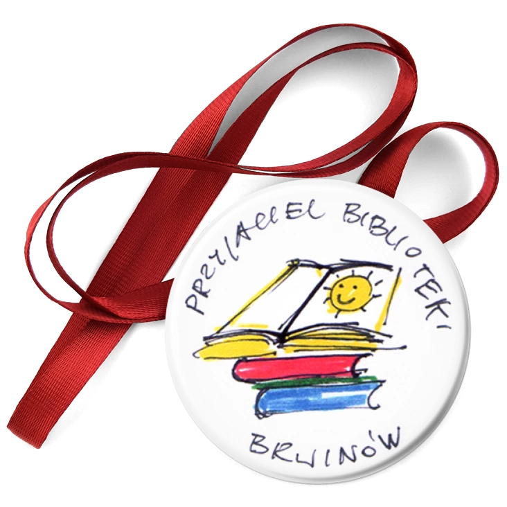 przypinka medal Przyjaciel Biblioteki - Brwinów