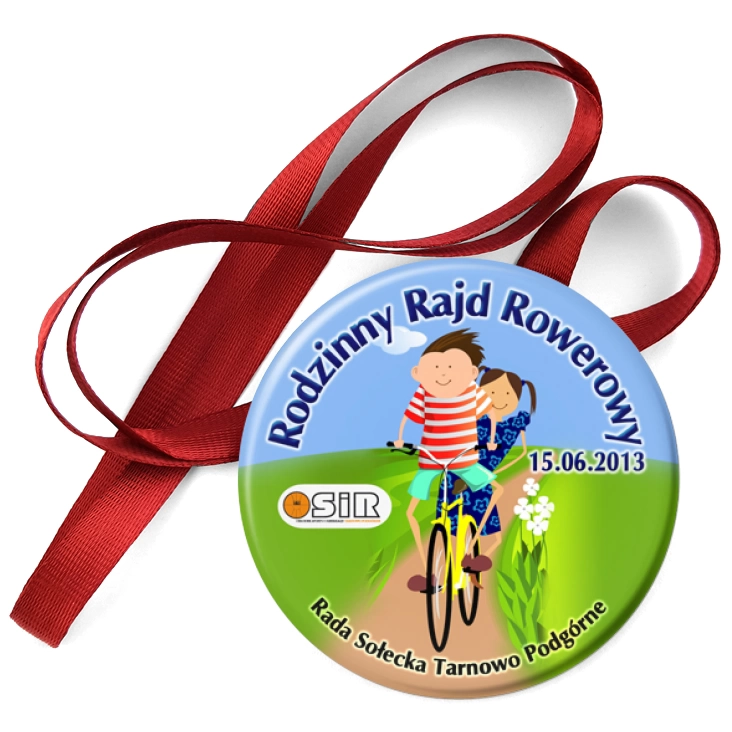 przypinka medal Rodzinny Rajd Rowerowy 2013