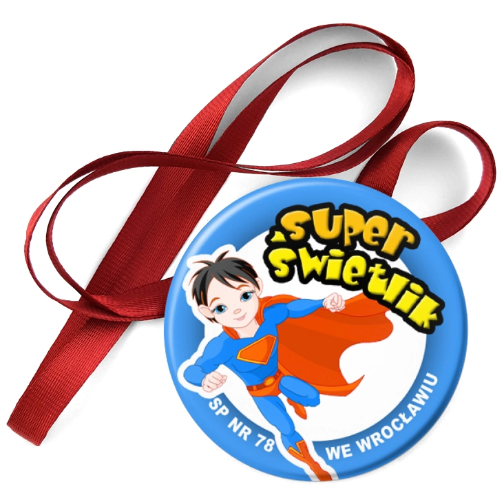 przypinka medal Super świetlik - SP nr 78 we Wrocławiu
