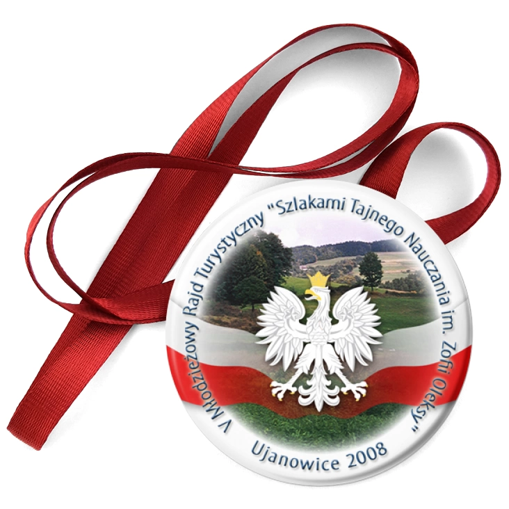 przypinka medal Szlakami Tajnego Nauczania im. Zofii Oleksy
