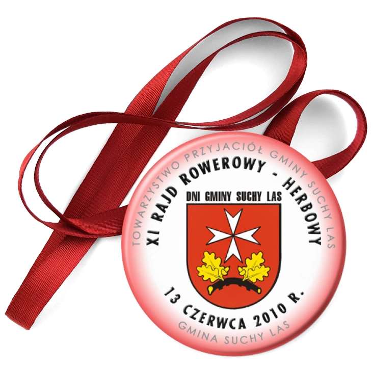 przypinka medal XI Rajd Rowerowy Herbowy - Suchy Las 2010