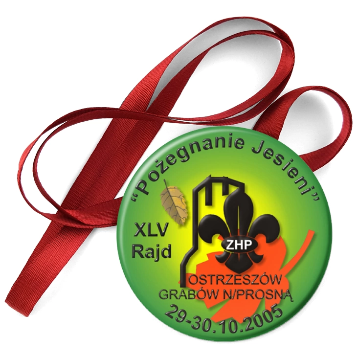 przypinka medal XLV Rajd Pożegnanie Jesieni