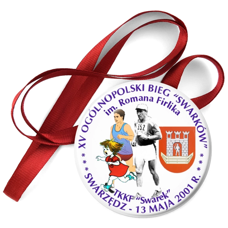 przypinka medal XV Ogólnopolski Bieg Swarków