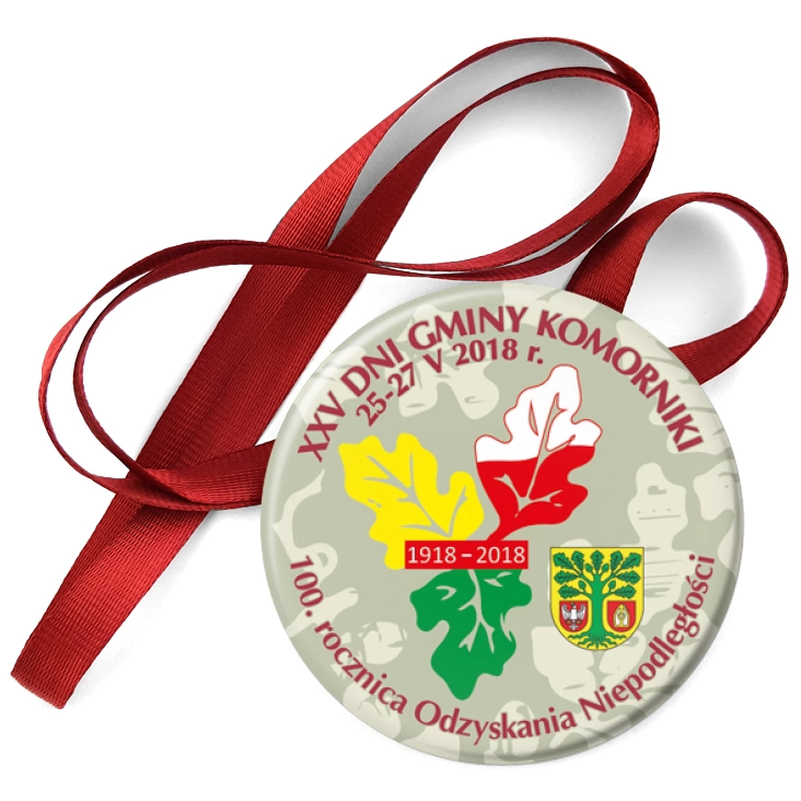 przypinka medal XXV Dni Gminy Komorniki