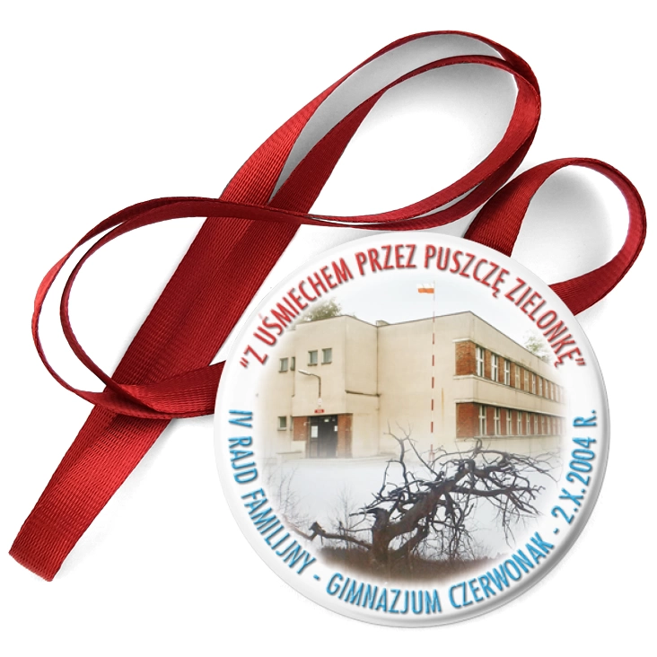 przypinka medal Z uśmiechem przez Puszczę Zielonkę