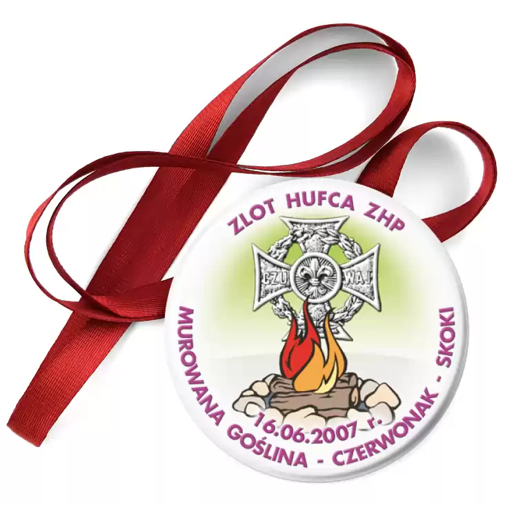 przypinka medal Zlot Hufca ZHP - M. Goślina - Czerwonak - Skoki - 2007