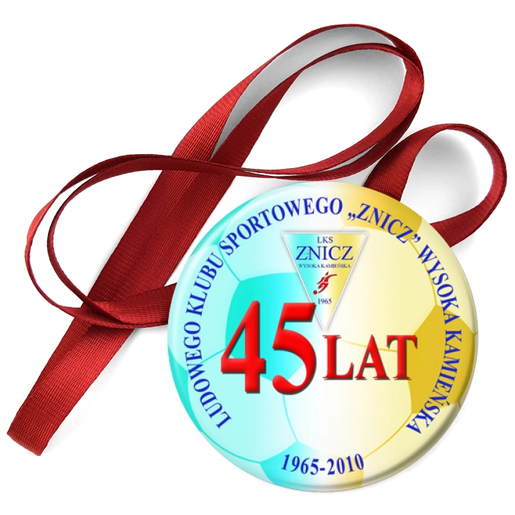 przypinka medal 45 lat LKS Znicz