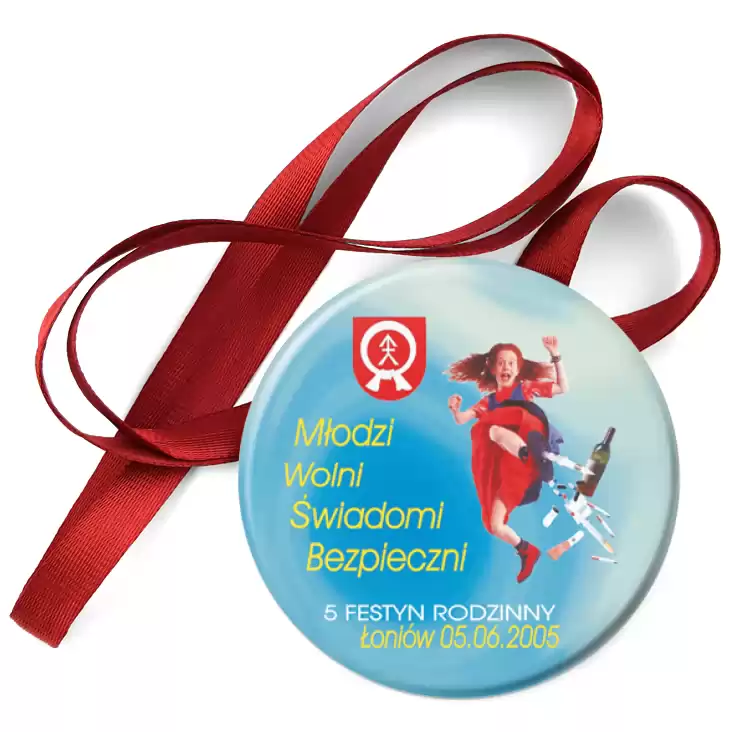 przypinka medal 5 Festyn Rodzinny - Łoniów 2005