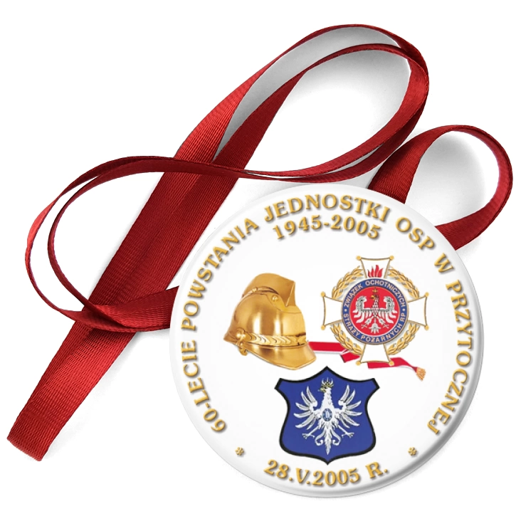 przypinka medal 60-lecie Powstania Jednostki OSP w Przytocznej