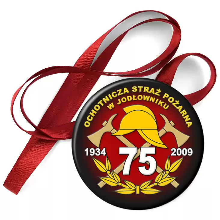 przypinka medal 75 lat OSP w Jodłowniku