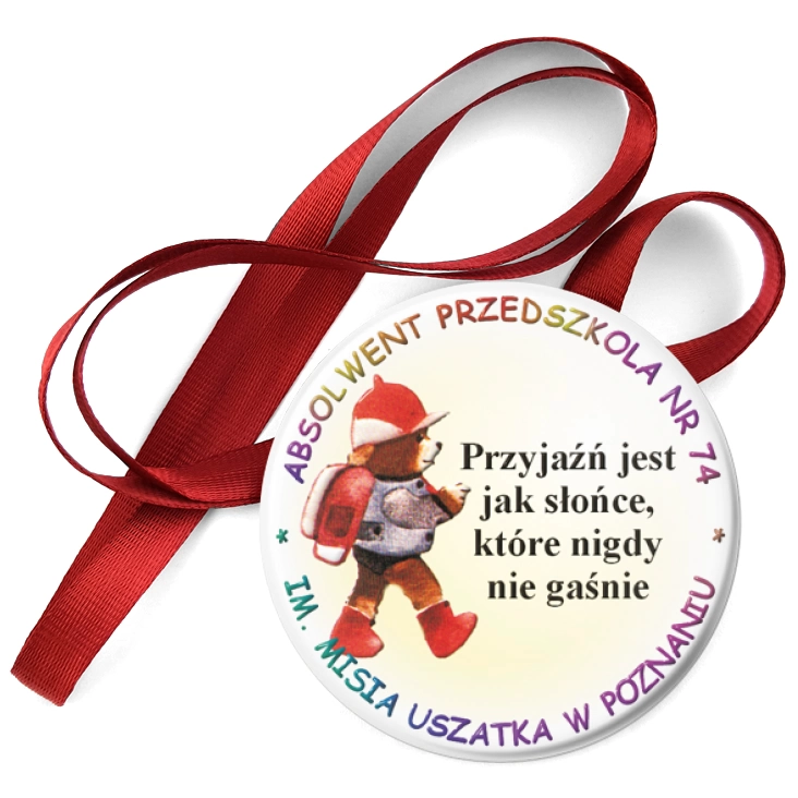 przypinka medal Absolwent przedszkola nr 74