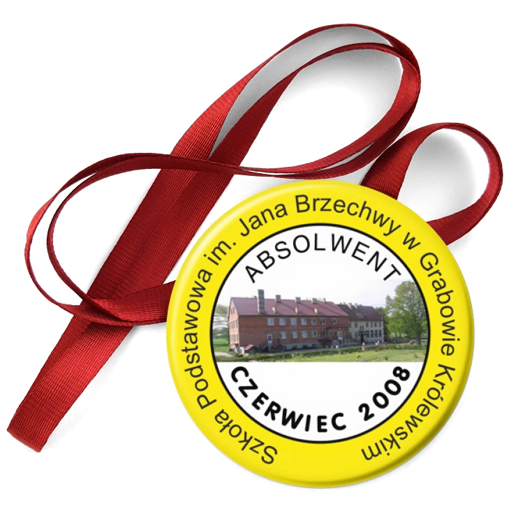 przypinka medal Absolwent SP w Grabowie Królewskim