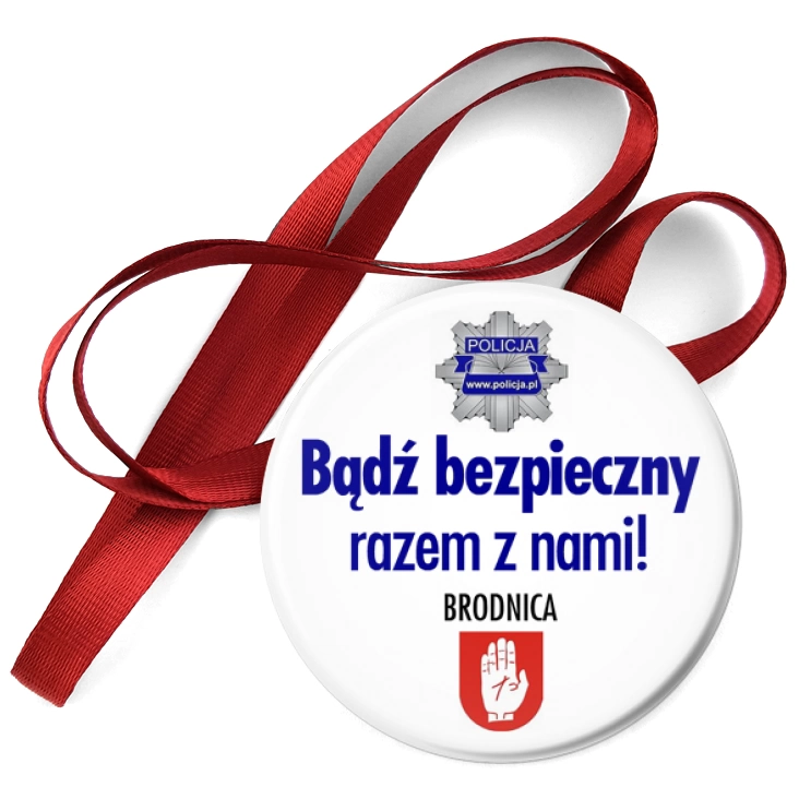 przypinka medal Bądź bezpieczny