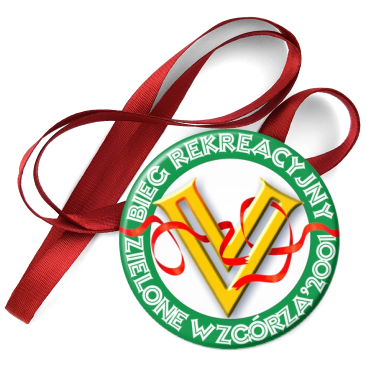 przypinka medal Bieg rekreacyjny Zielone Wzgórza 2001
