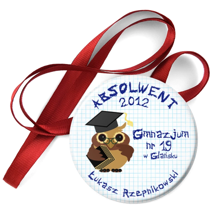 przypinka medal Gimnazjum nr 19 w Gdańsku