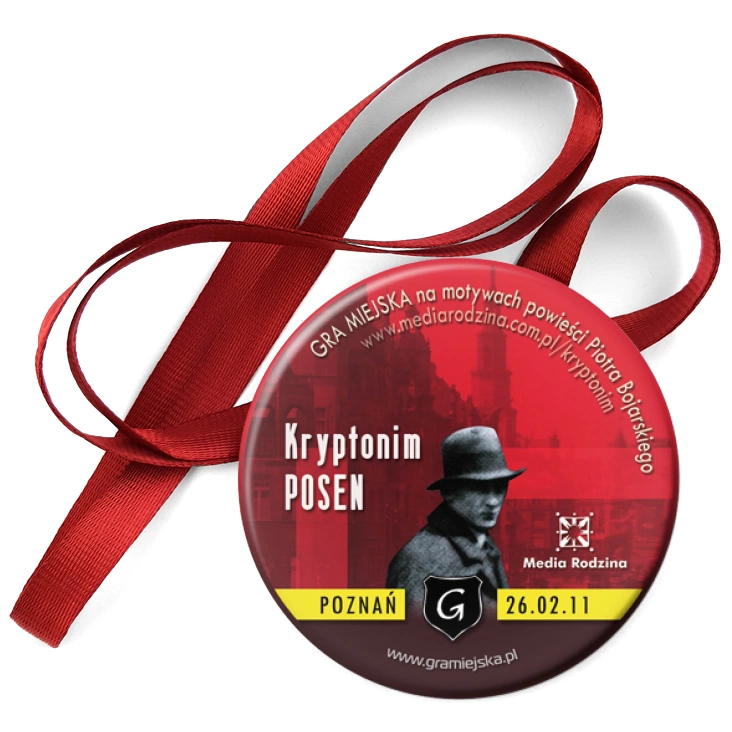 przypinka medal Gra Miejska - Kryptonim Posen