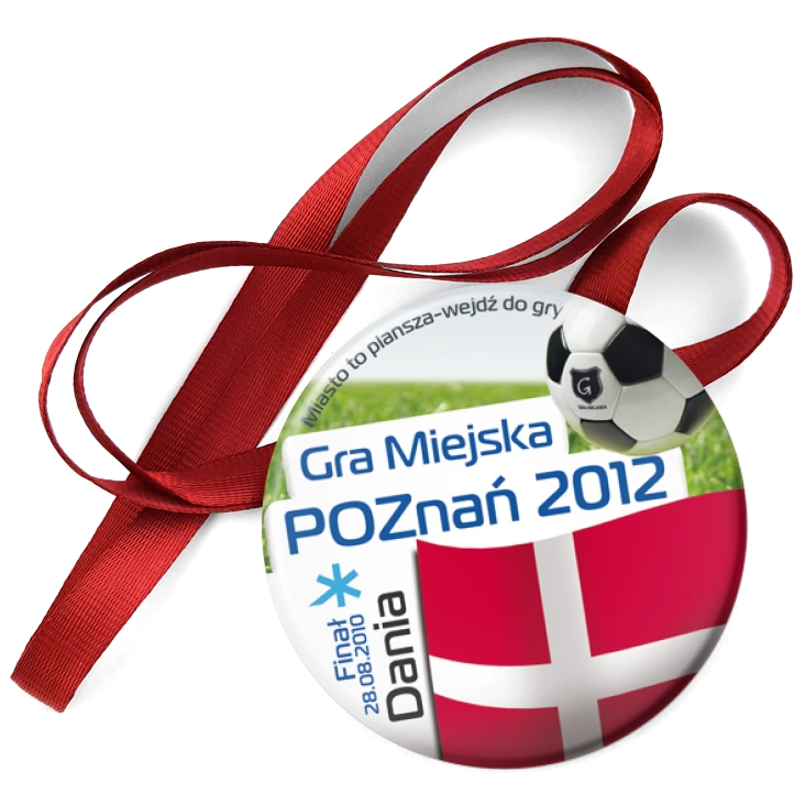przypinka medal Gra Miejska - Poznań 2012 - Dania
