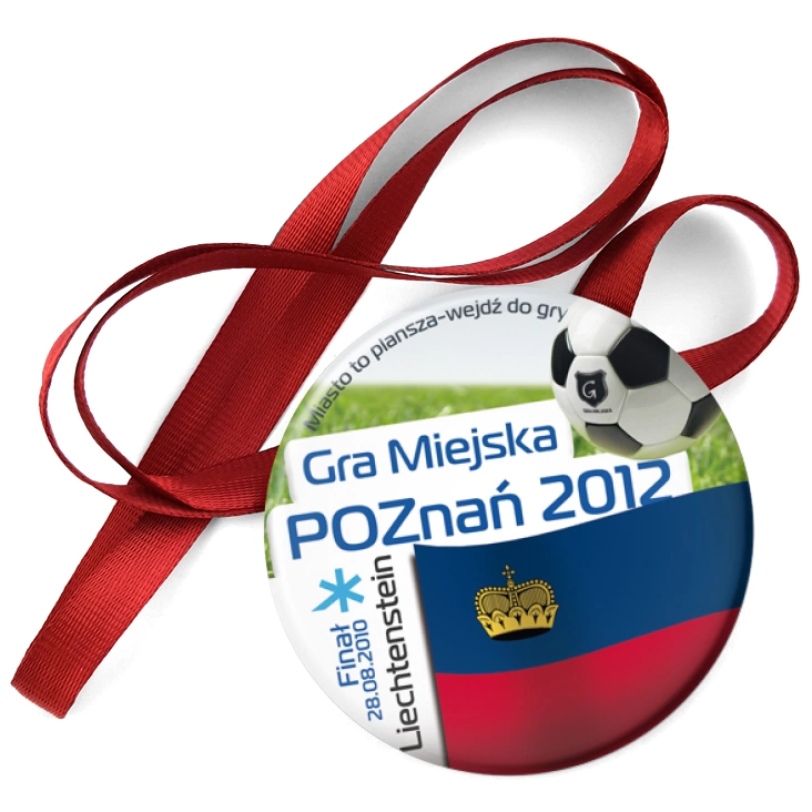 przypinka medal Gra Miejska - Poznań 2012 - Lichtenstein
