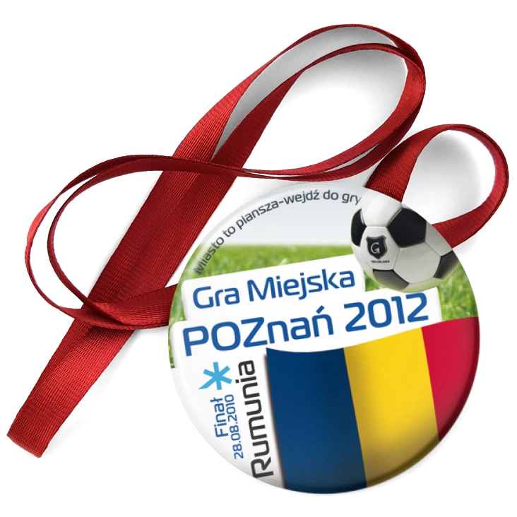 przypinka medal Gra Miejska - Poznań 2012 - Rumunia