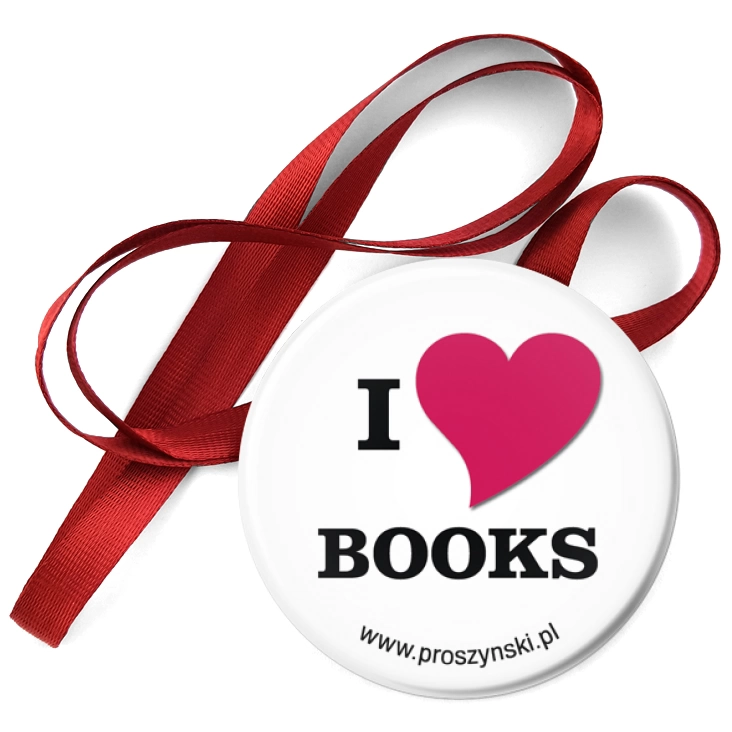 przypinka medal I love books