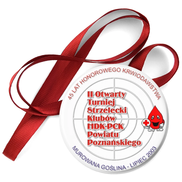 przypinka medal II Turniej Strzelecki Klubów HKD-PCK Powiatu Poznańskiego