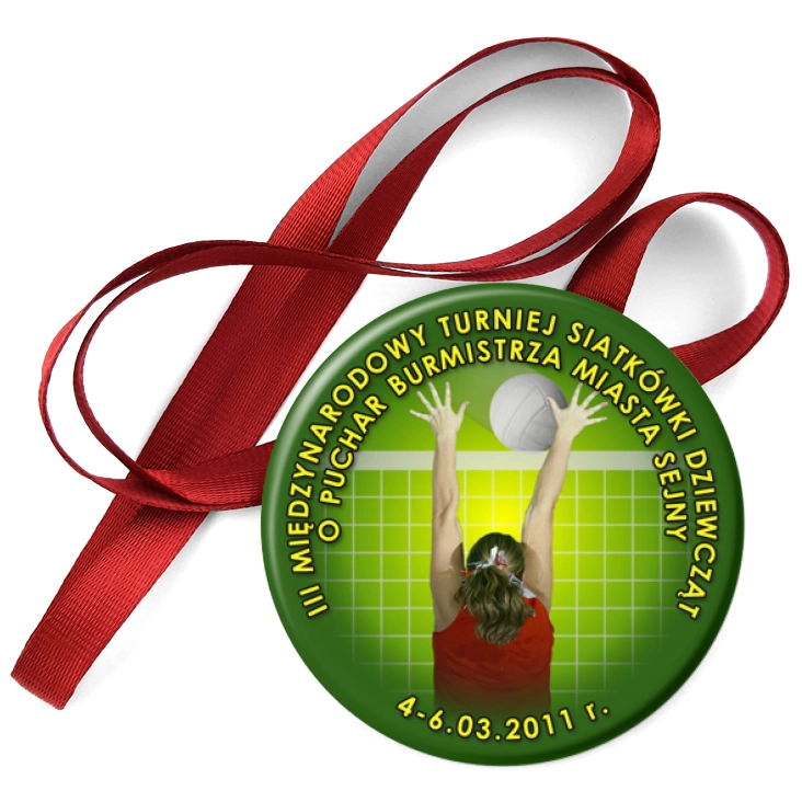 przypinka medal III Międzynarodowy Turniej Siatkówki Dziewcząt