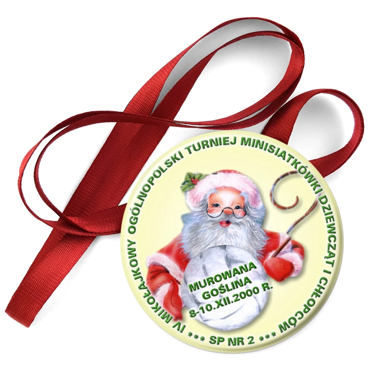 przypinka medal IV Mikołajkowy Ogólnopolski Turniej Minisiatkówki