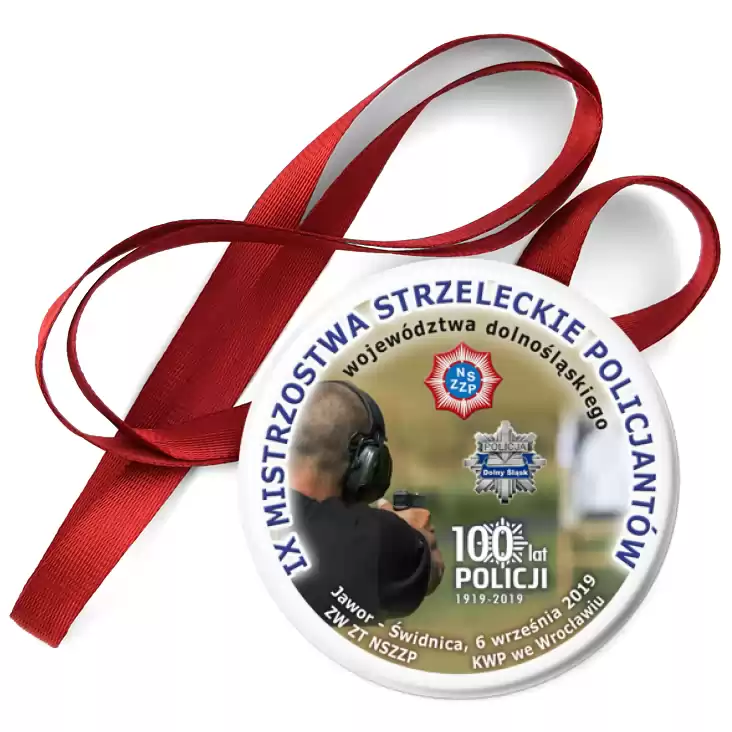 przypinka medal IX Mistrzostwa Strzeleckie Policjantów