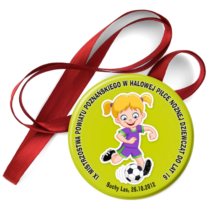 przypinka medal IX Powiatowy Turniej Halowej Piłki Nożnej Dziewcząt
