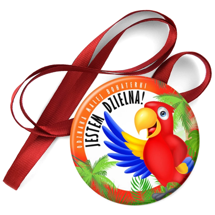 przypinka medal Papugarnia Carmen - Jestem Dzielna!